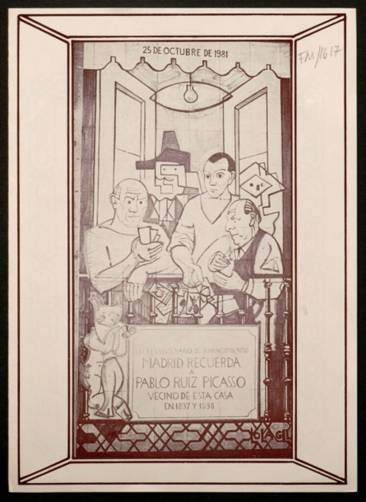 Miniatura de [Invitación al acto que tendrá lugar el día 24 de octubre de 1981 en homenaje a Picasso con ocasión del Centenario de su nacimiento]