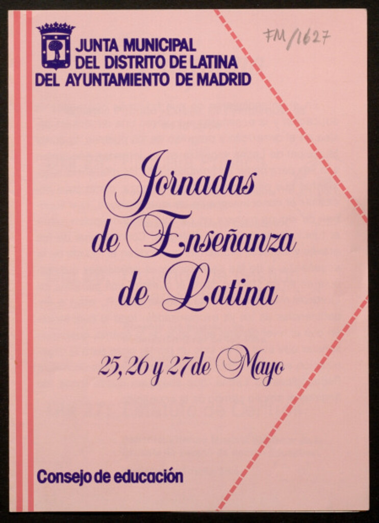 Miniatura de Jornadas de enseñanza de Latina; 25, 26 y 27 de mayo : [programa]
