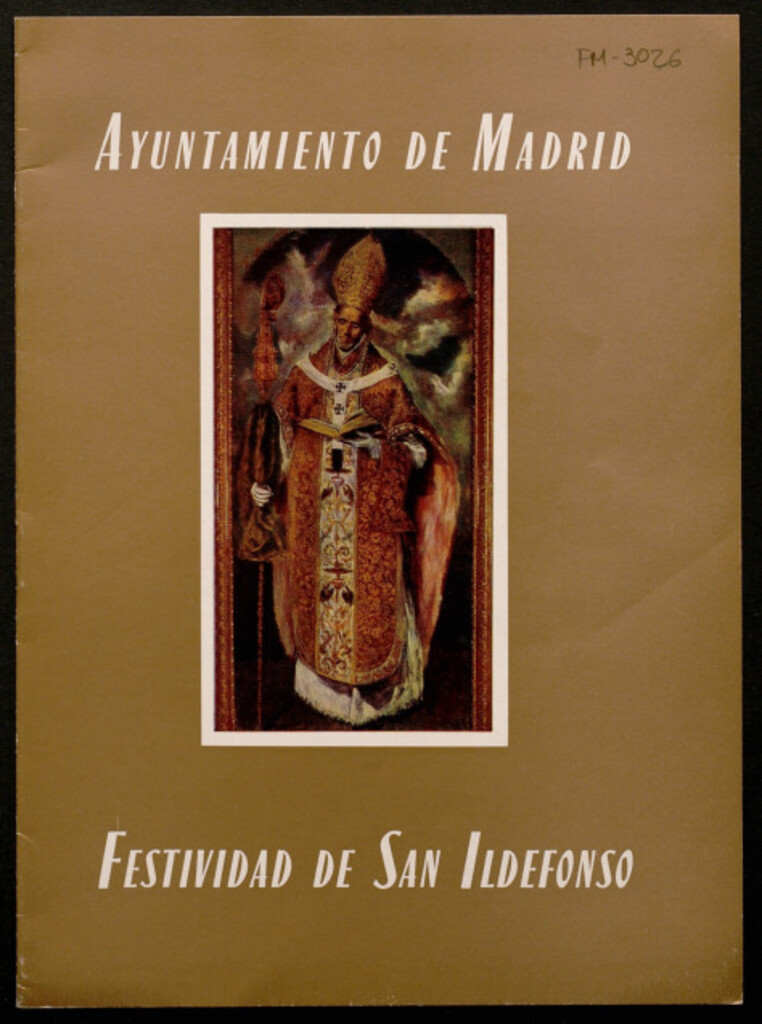 Miniatura de Programa de los actos que se celebrarán con motivo de la festividad de su santo patrono San Ildefonso, año 1982