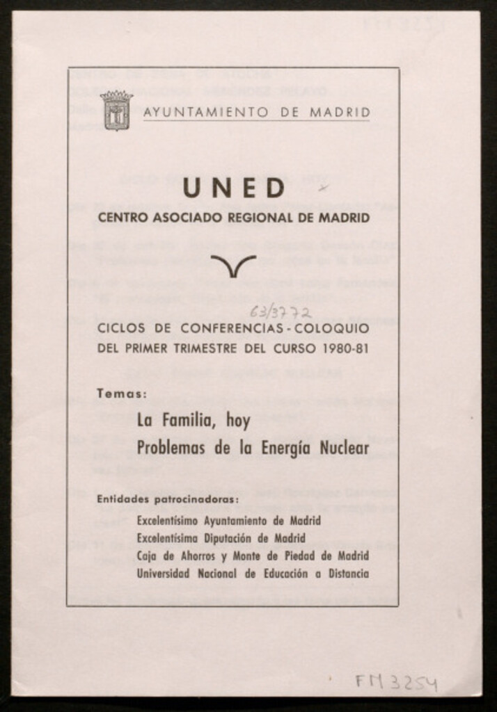 Miniatura de Ciclos de conferencias, coloquio del primer trimestre del curso 1980-81