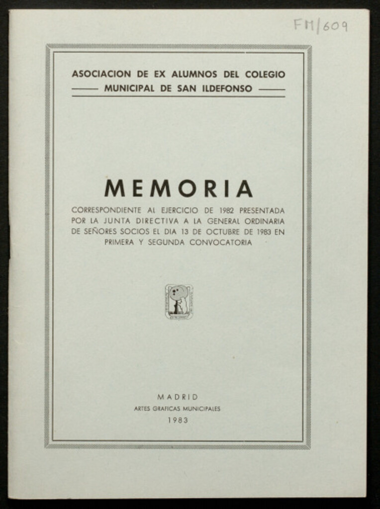 Miniatura de Memoria correspondiente al ejercicio de 1982...