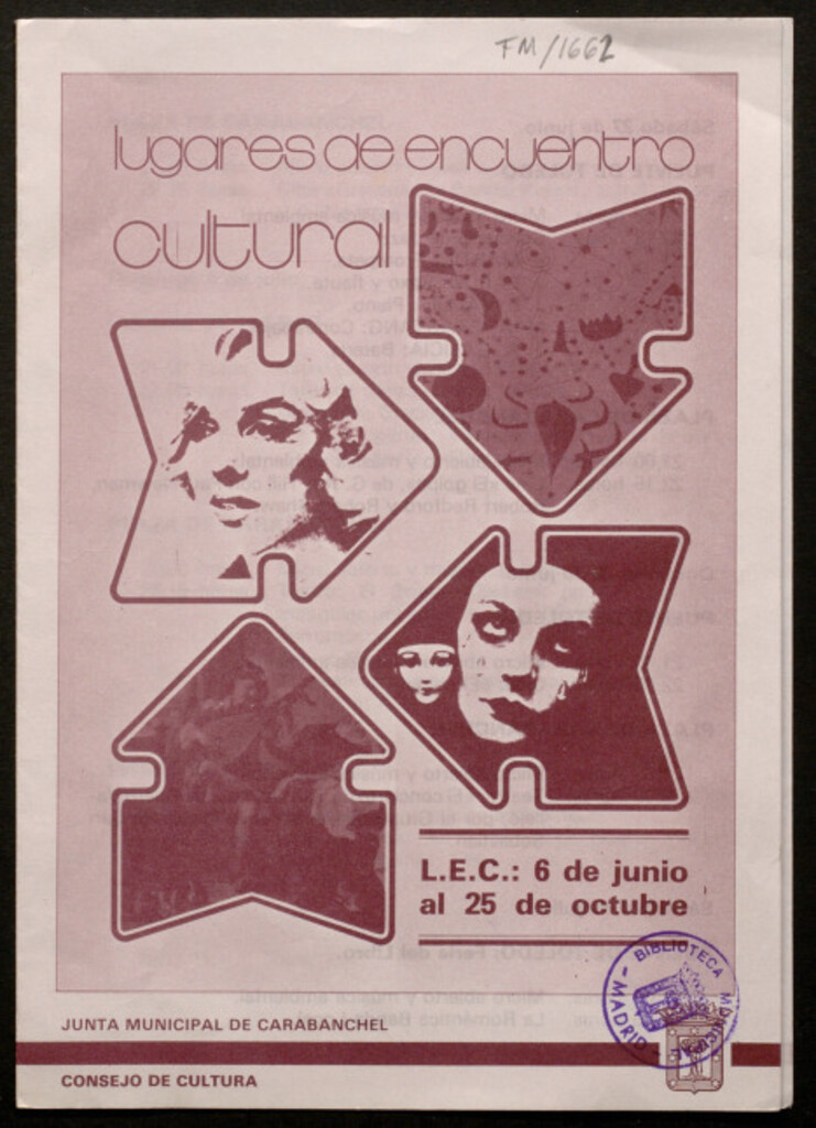 Miniatura de Lugares de encuentro cultural, L.E.C. 6 de junio al 25 de octubre : [Programa]