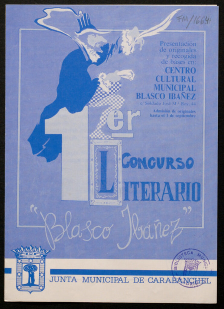 Miniatura de Primer concurso literario Blasco Ibáñez : [Bases]
