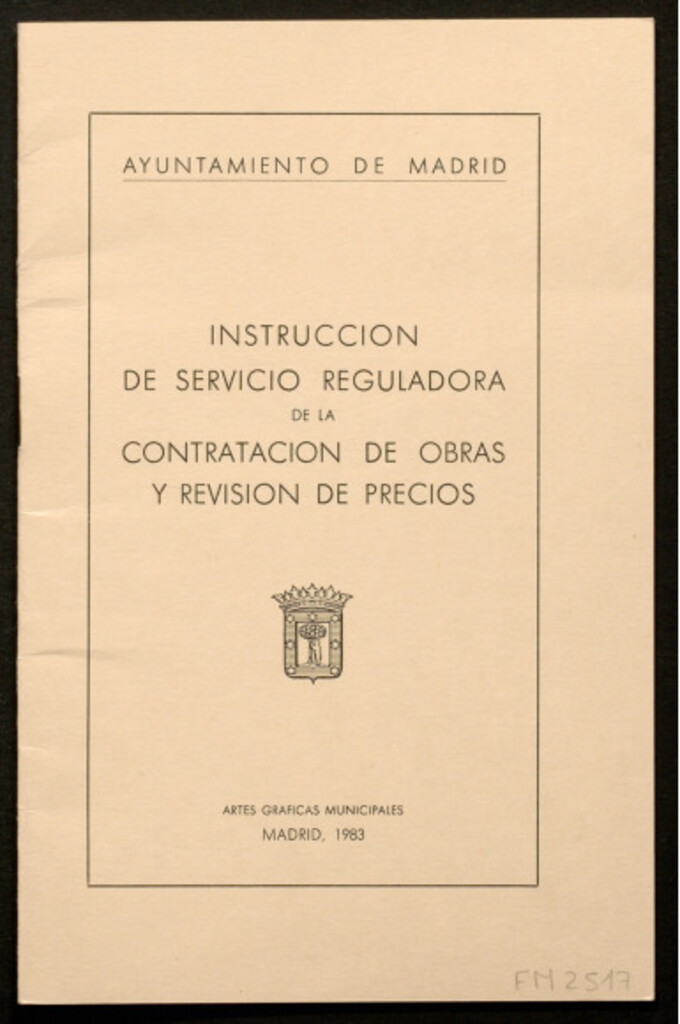 Miniatura de Instrucción de servicio reguladora de la contratación de obras y revisión de precios