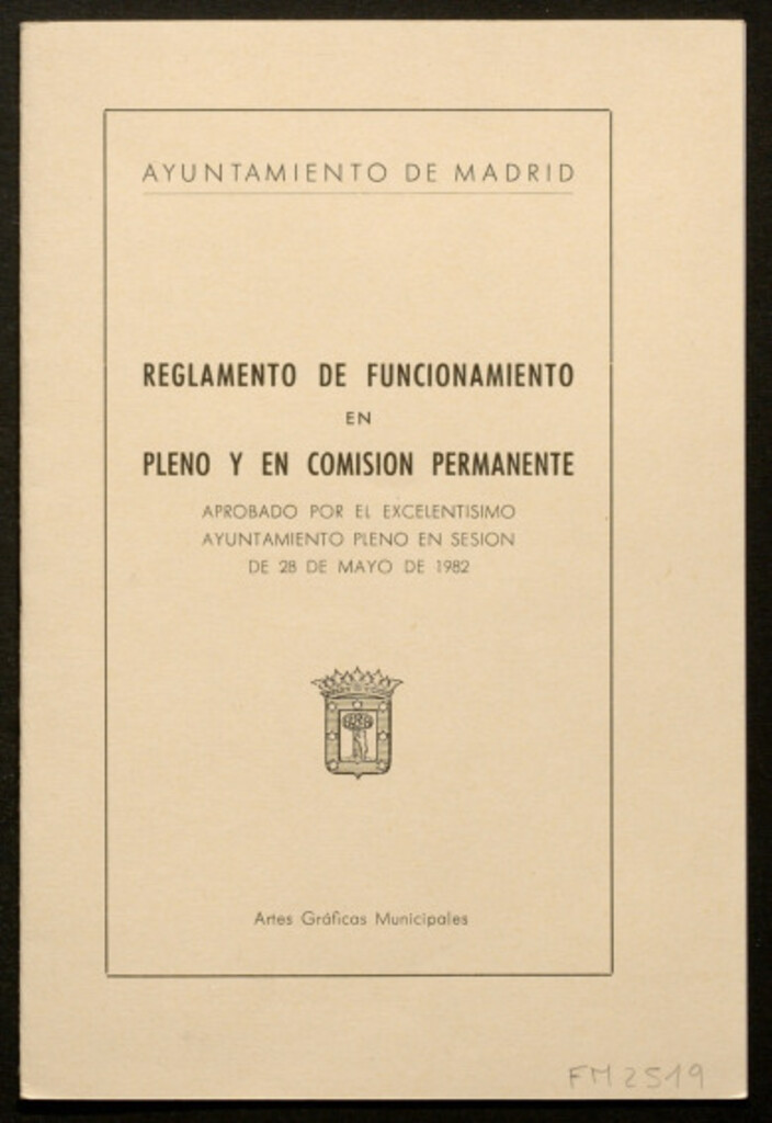 Miniatura de Reglamento de funcionamiento en pleno y en comisión permanente...