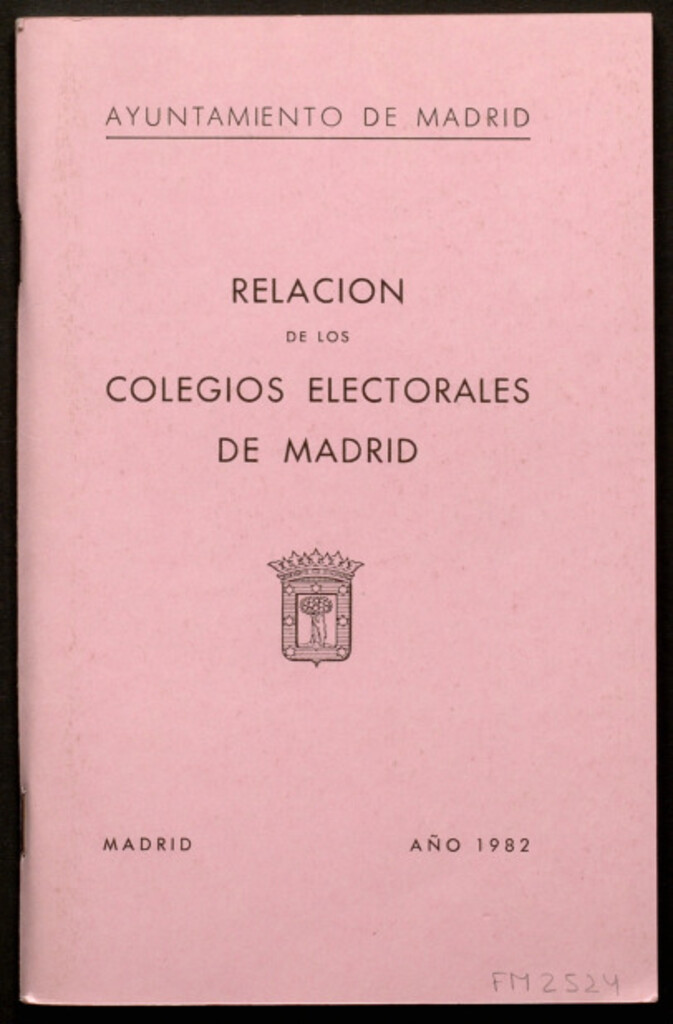 Miniatura de Relación de los colegios electorales de Madrid