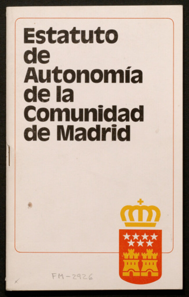 Miniatura de Estatuto de Autonomía de la Comunidad de Madrid