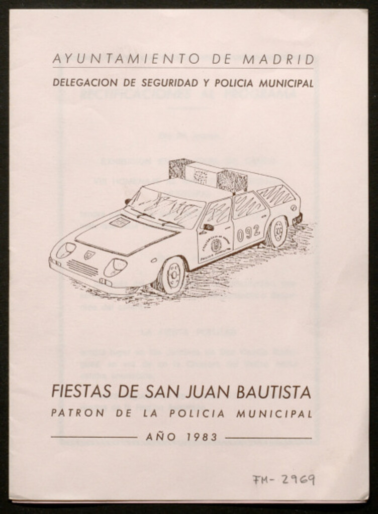 Miniatura de Fiestas de San Juan Bautista patrón de la policía municipal, año 1983