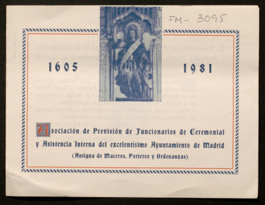Miniatura de [Invitación a la función religiosa en honor de su patrono, el Santo Angel de la Guarda]