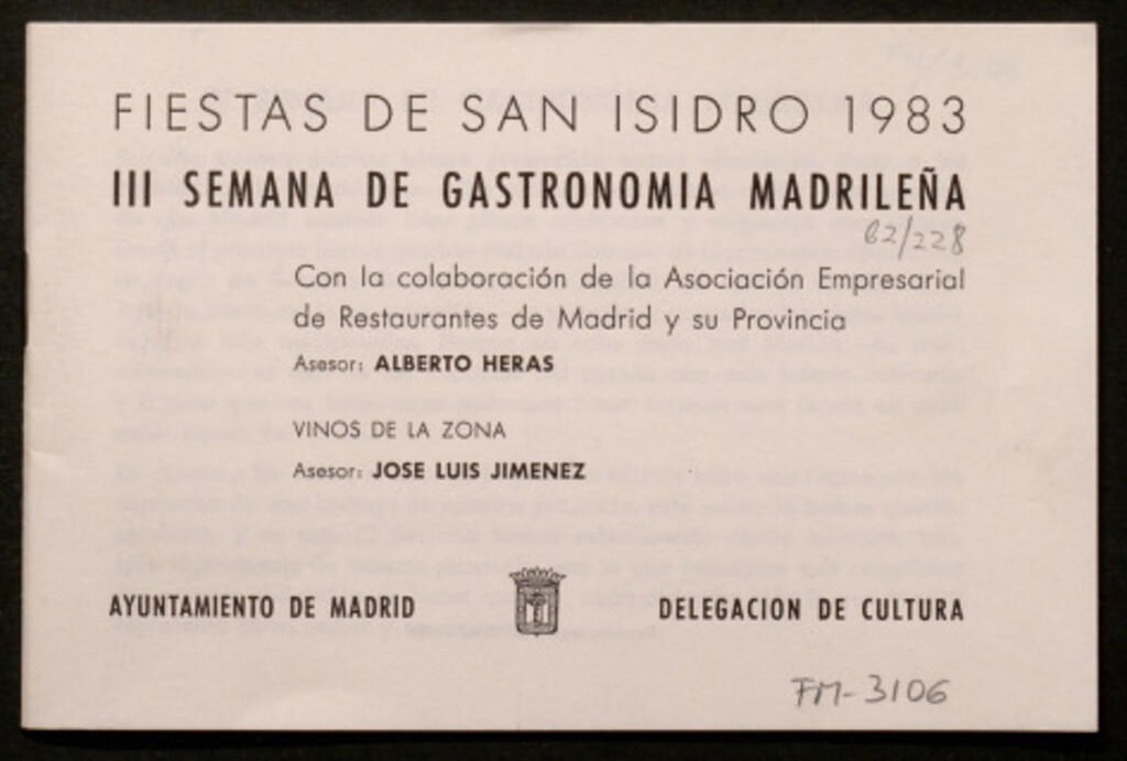 Miniatura de III Semana de gastronomía madrileña