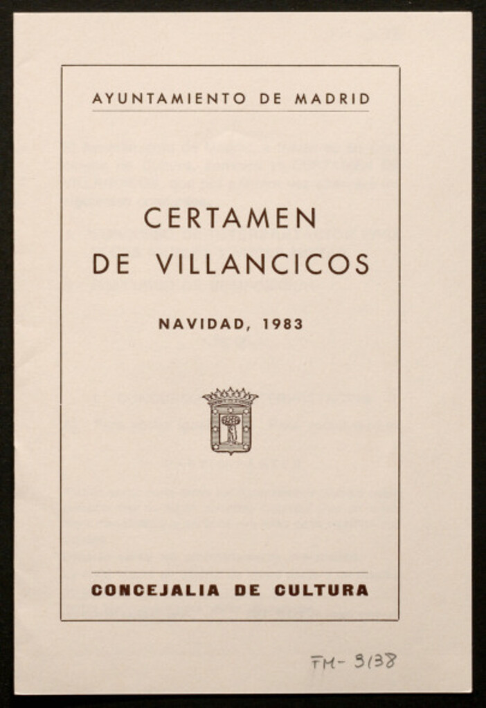 Miniatura de Certamen de villancicos : navidad, 1983