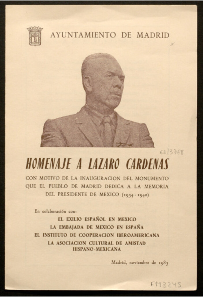 Miniatura de Homenaje a Lázaro Cárdenas con motivo de la inauguración del monumento...