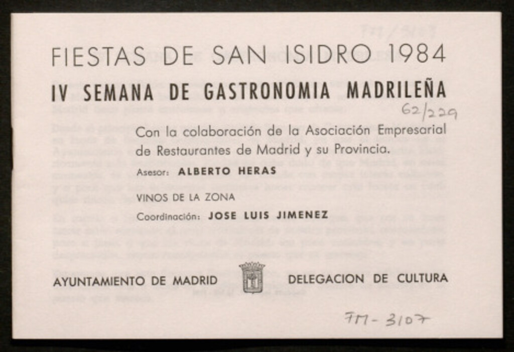 Miniatura de IV Semana de gastronomía madrileña