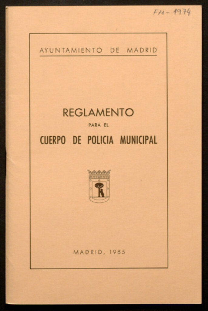 Miniatura de Reglamento para el cuerpo de policía municipal