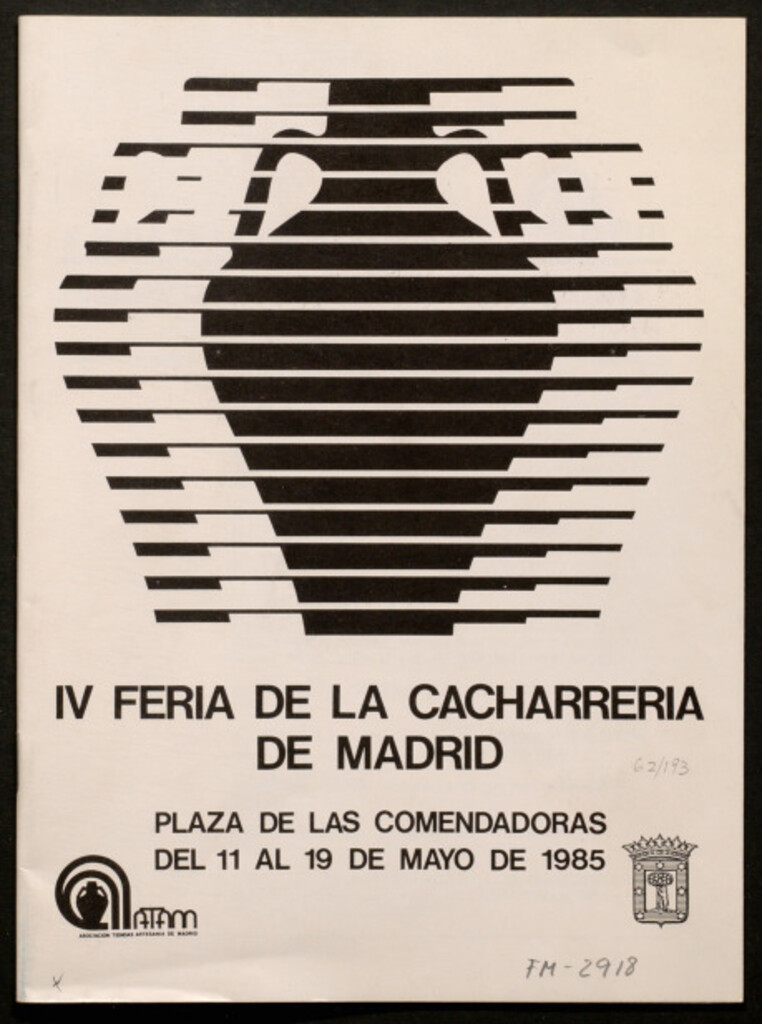 Miniatura de IV [sic] Feria de la Cacharrería de Madrid : Plaza de las Comendadoras, del 11 al 19 de mayo de 1985