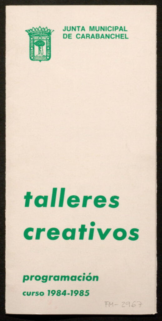Miniatura de Talleres creativos: programación curso 1984-1985
