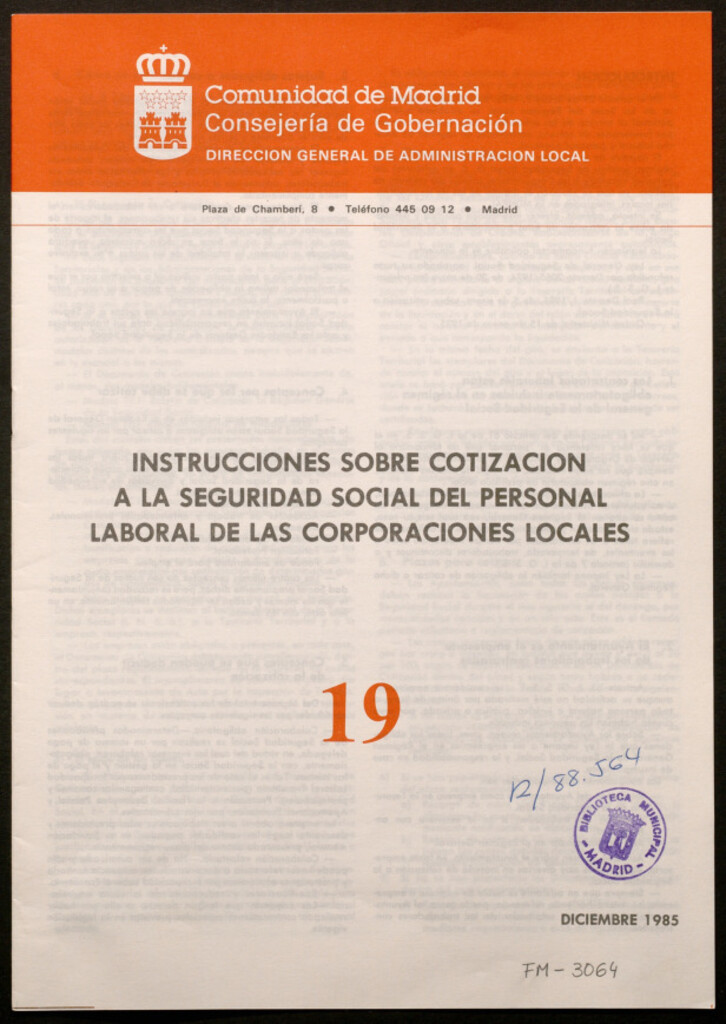 Miniatura de Instrucciones sobre cotización a la seguridad social del personal laboral de las corporaciones locales