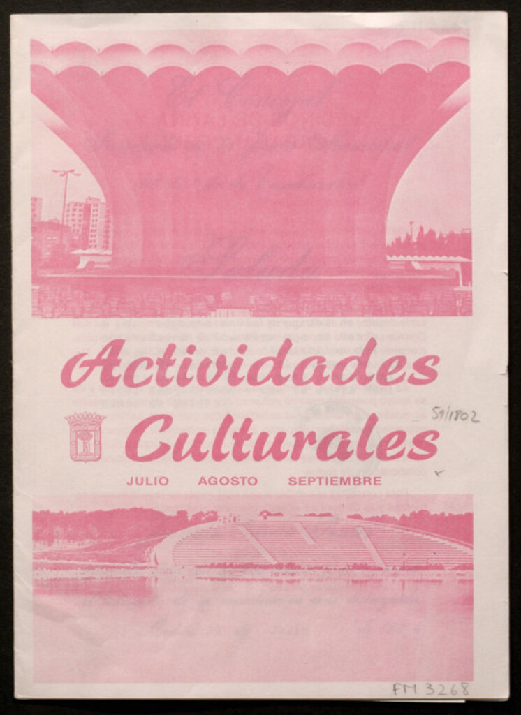 Miniatura de Actividades culturales: julio, agosto y septiembre: [programa]