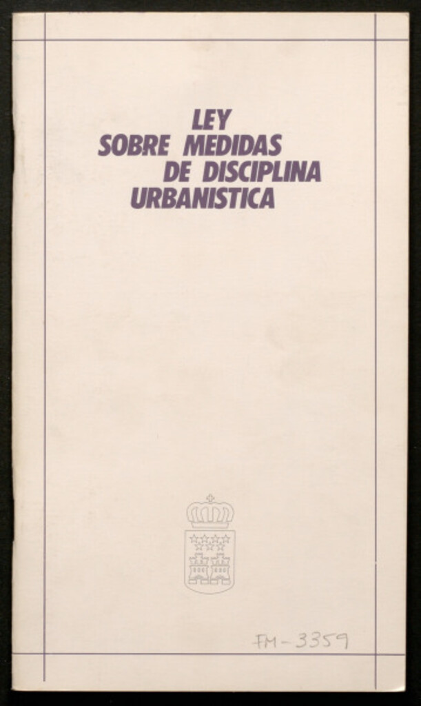 Miniatura de Ley sobre medidas de disciplina urbanística