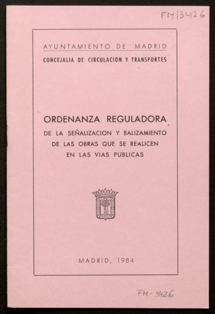 Miniatura de Ordenanza reguladora de la señalización y balizamiento de las obras que se realicen en las vías públicas