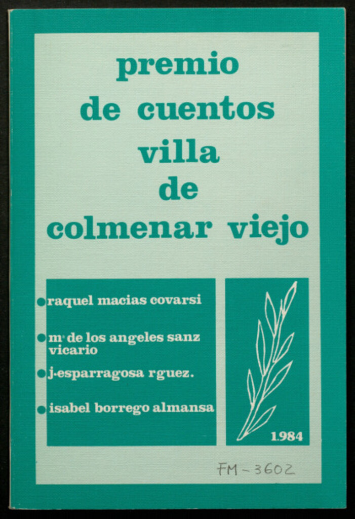 Miniatura de Premio de cuentos Villa de Colmenar Viejo : 1984