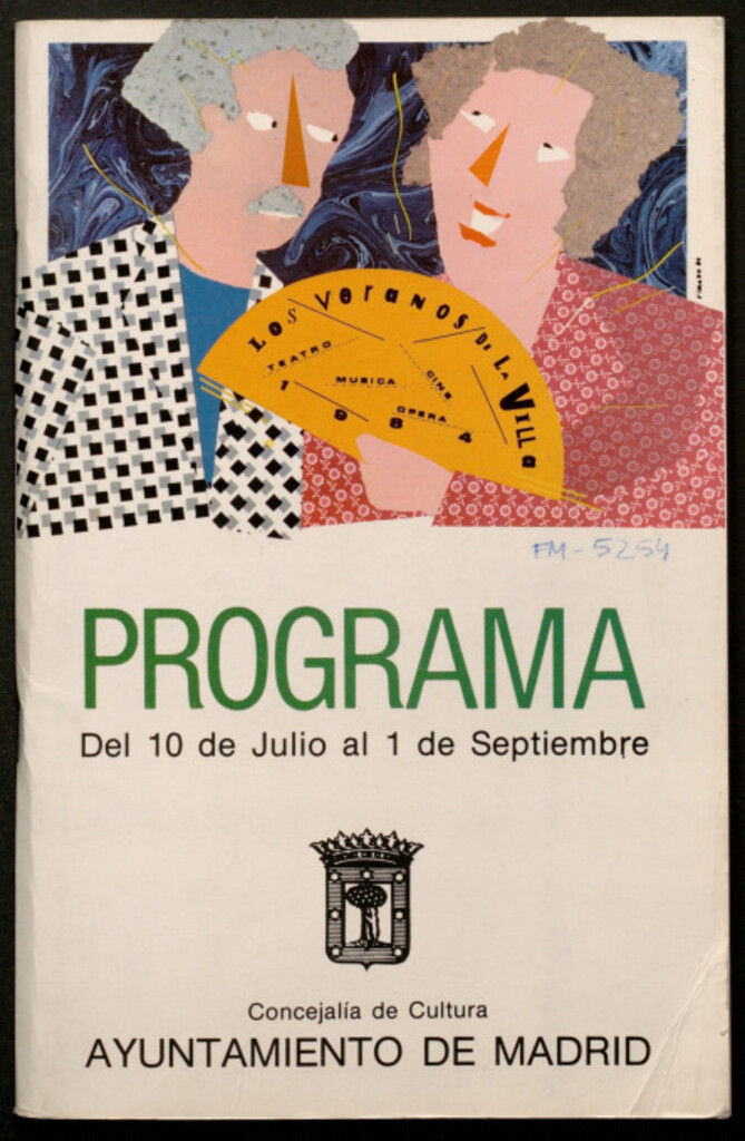 Miniatura de Veranos de la Villa : [programa] del 10 de julio al 1 de septiembre