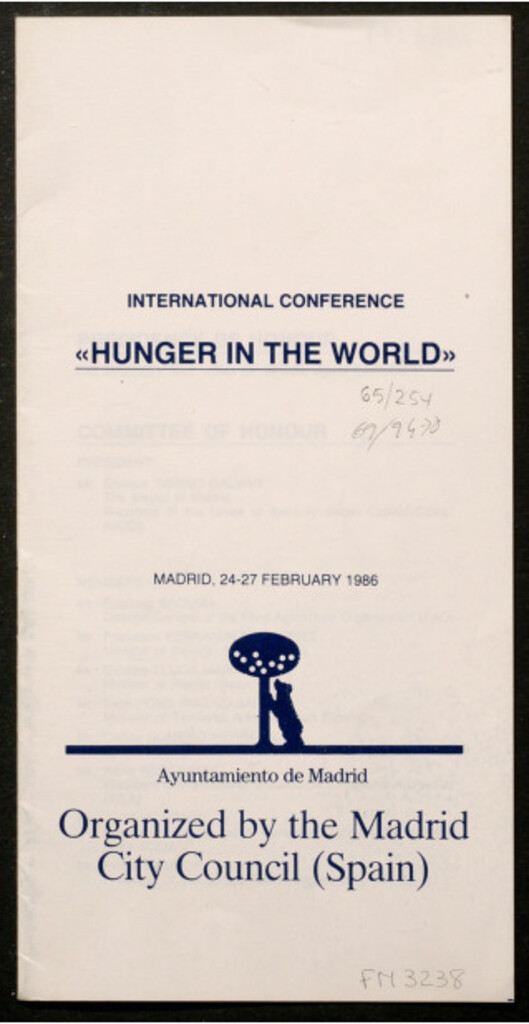 Miniatura de Internationale Conference Hunger in the world : Madrid, 24-27 February 1986