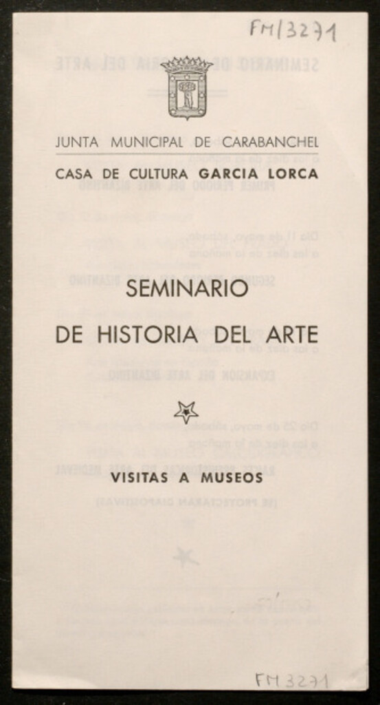 Miniatura de Seminario de historia del arte : visitas a museos : [programa de mayo]