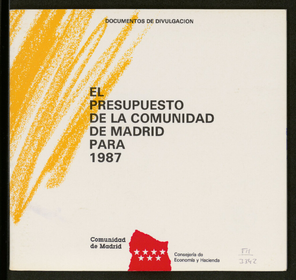 Miniatura de El presupuesto de la Comunidad de Madrid para 1987