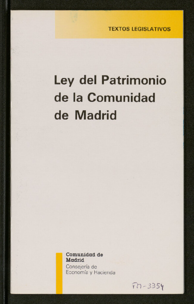 Miniatura de Ley del Patrimonio de la Comunidad de Madrid