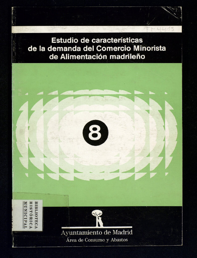Miniatura de Estudio de características de la demanda del comercio minorista de alimentación madrileño