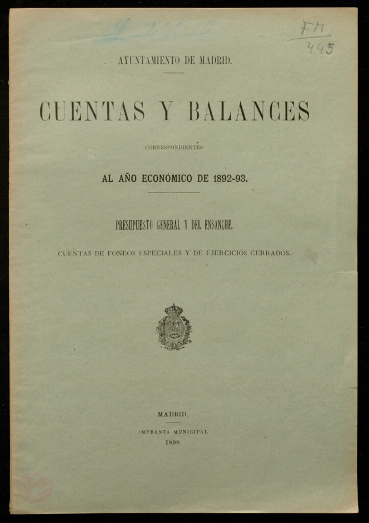 Miniatura de Cuentas y balances...