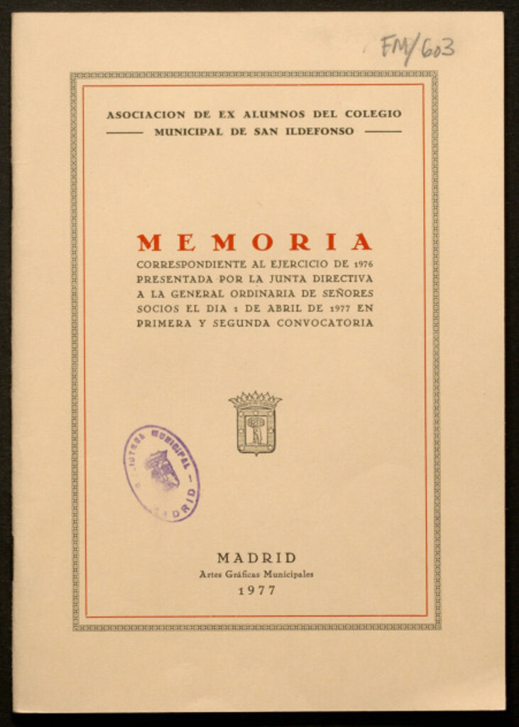 Miniatura de Memoria correspondiente al ejercicio de 1976...