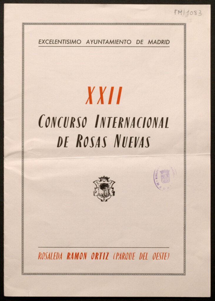 Miniatura de XXII Concurso Internacional de Rosas Nuevas, Rosaleda Ramón Ortiz (Parque del Oeste)