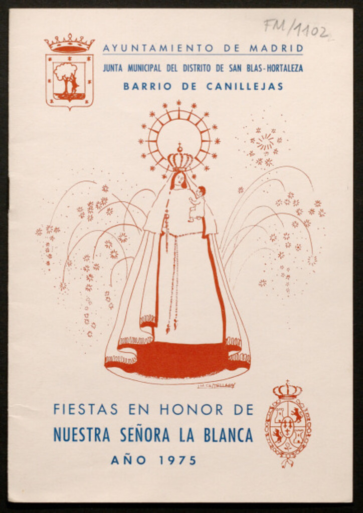 Miniatura de Grandes festejos organizados en honor de Nuestra Señora la Blanca durante los días del 6 al 9 de septiembre de 1975 : programa oficial