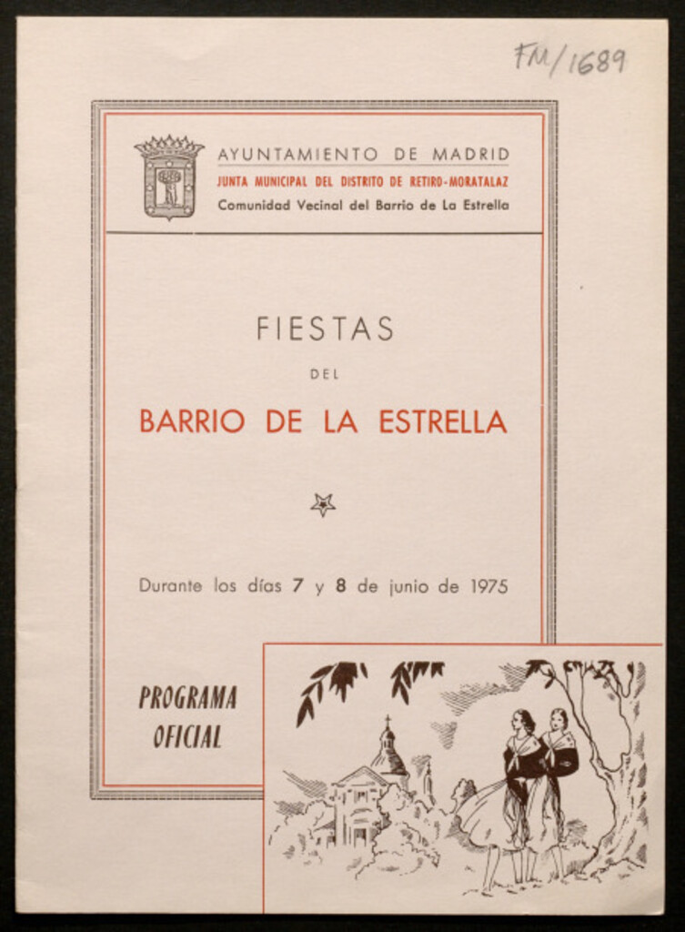 Miniatura de Fiestas del barrio de La Estrella, durante los días 7 y 8 de junio de 1975 : Programa oficial