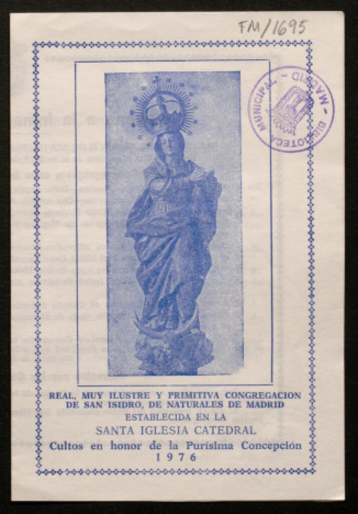 Miniatura de Cultos en honor de la Purísima Concepción, 1976 : [Novena en la Catedral]