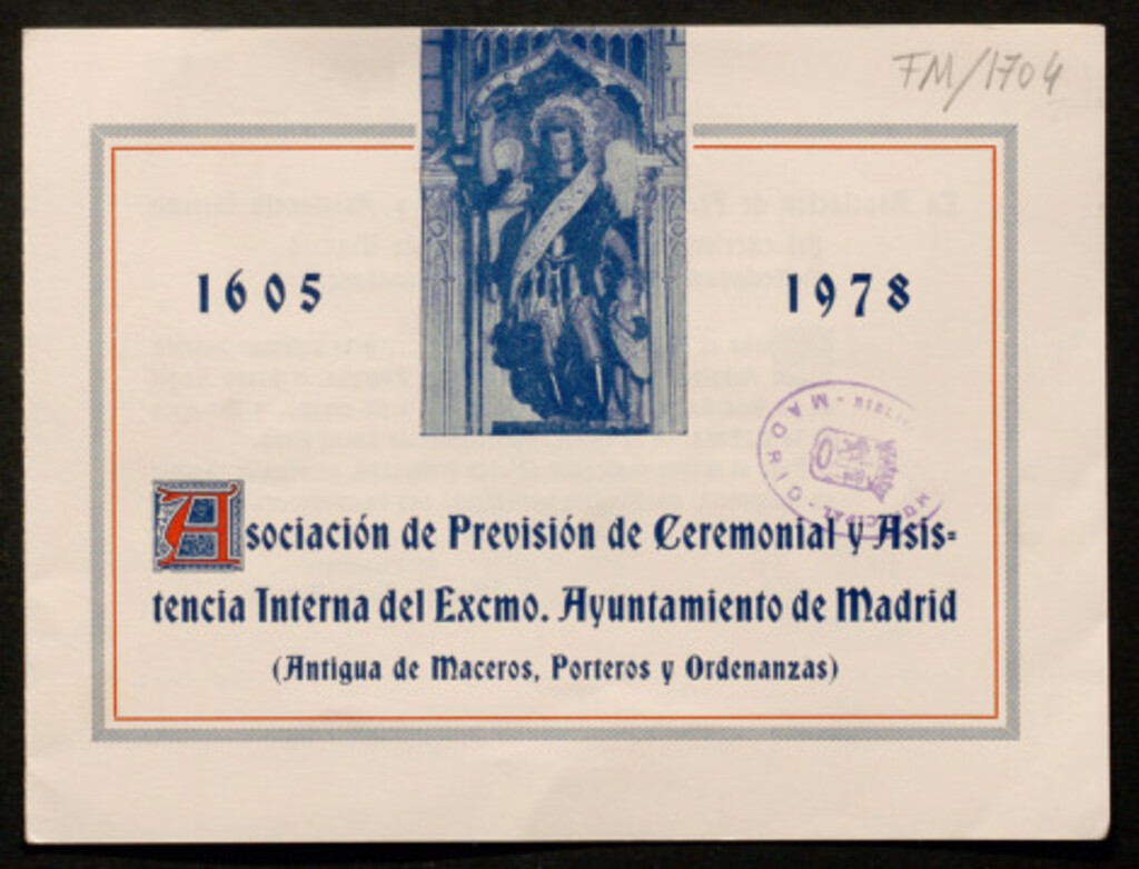 Miniatura de [Invitación a la función religiosa en honor de su patrono, el Santo Angel de la Guarda]