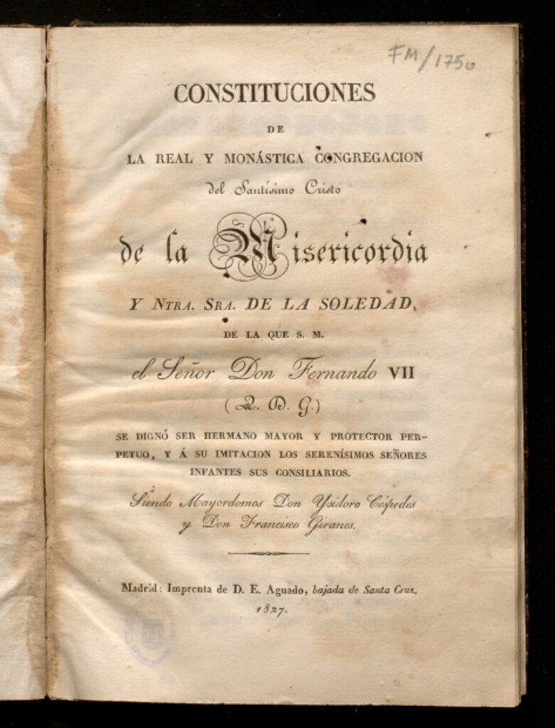 Miniatura de Reglamento General de la Beneficencia Municipal de Madrid y particular de las Casas de Socorro : Aprobado por el Excmo. Ayuntamiento en sesión de 7 de julio de 1875