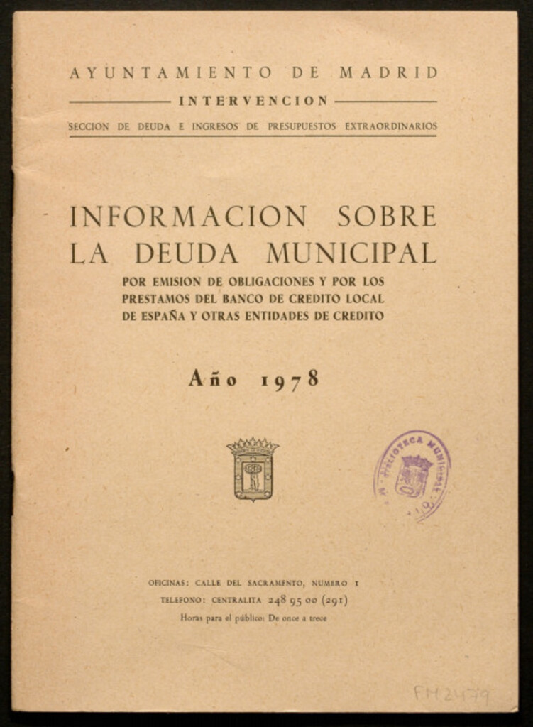 Miniatura de Información sobre la deuda municipal... año 1978