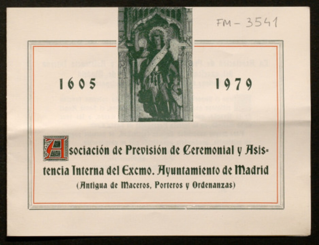 Miniatura de [Invitación a la función religiosa en honor de su patrono, el Santo Angel de la Guarda]