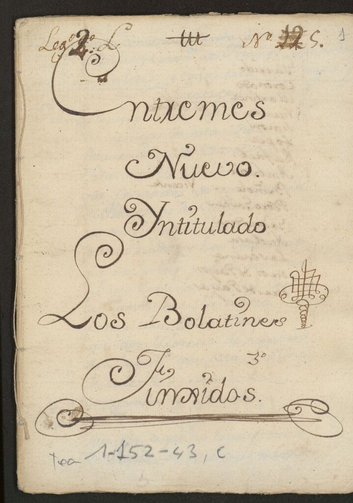 Miniatura de Entremes Nuevo. Yntitulado Los Bolatines Finxidos (sic)