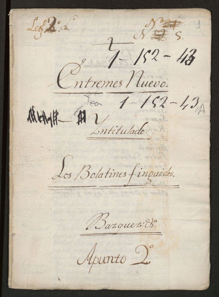 Miniatura de Entremes Nuevo. Yntitulado. Los Bolatines finguidos (sic)