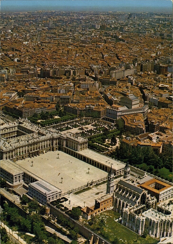 Miniatura de Palacio de Oriente. Vista aérea