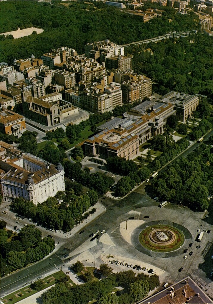 Miniatura de Fuente de Neptuno y Museo del Prado. Vista aérea
