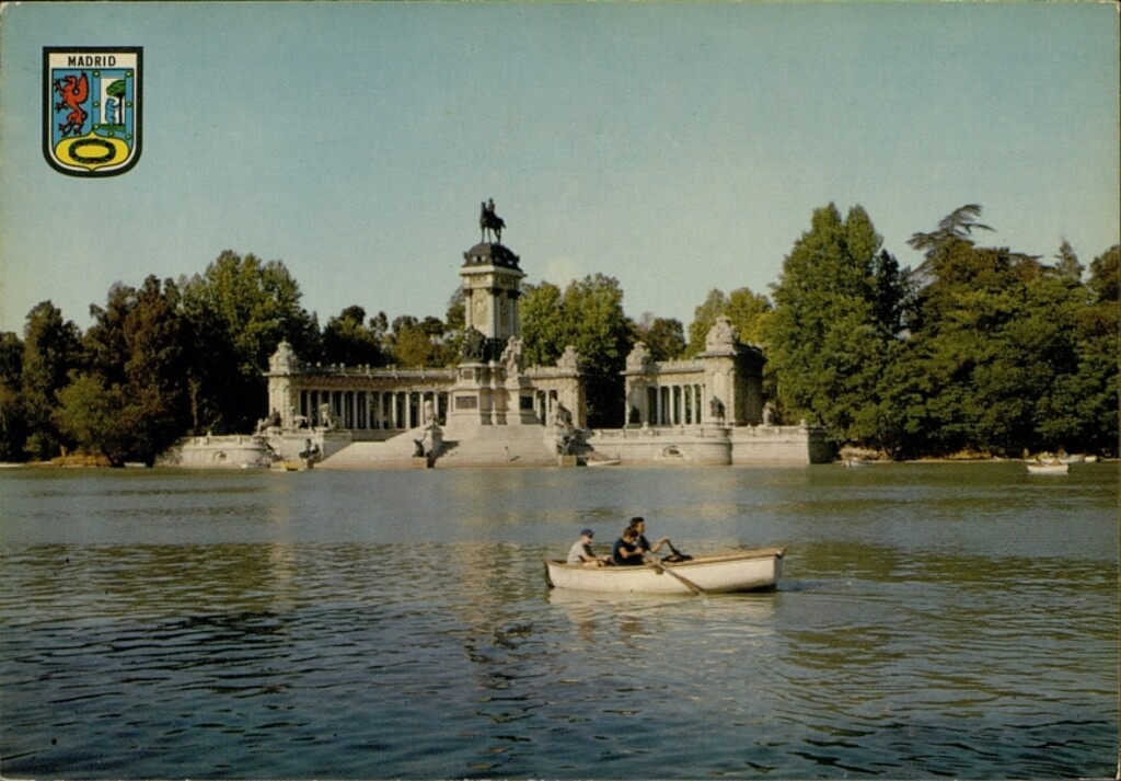 Miniatura de Estanque del Retiro. Monumento a Alfonso XII