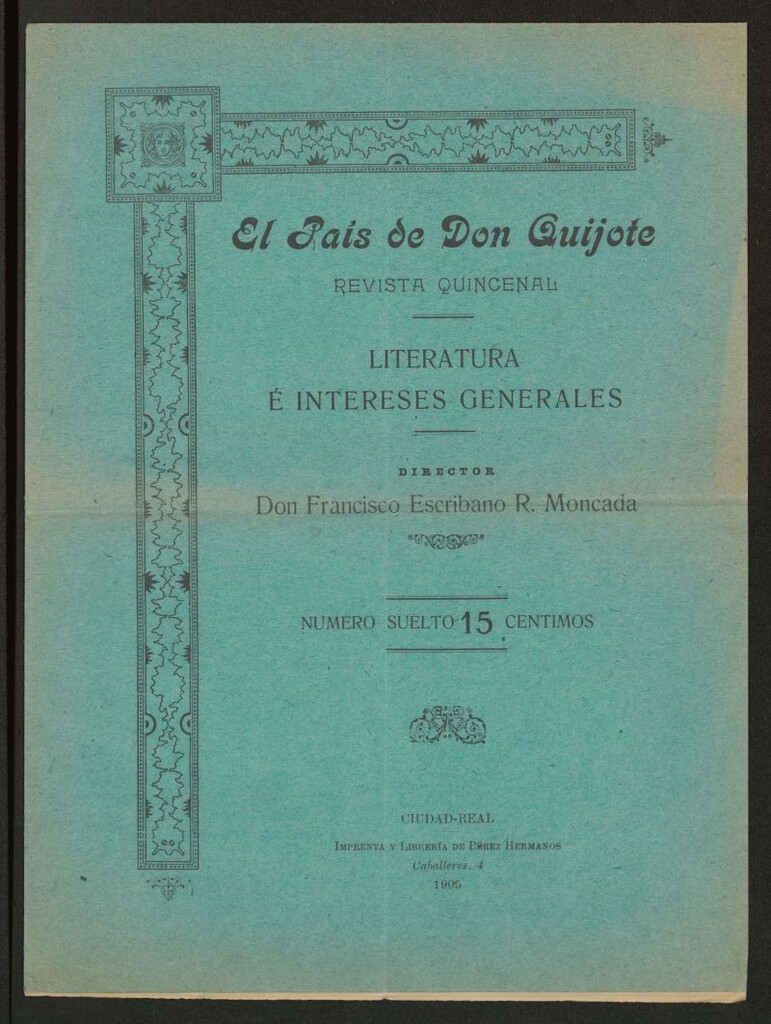 Miniatura de El país de Don Quijote : revista quincenal.  Nº 10  28 de febrero de 1905
