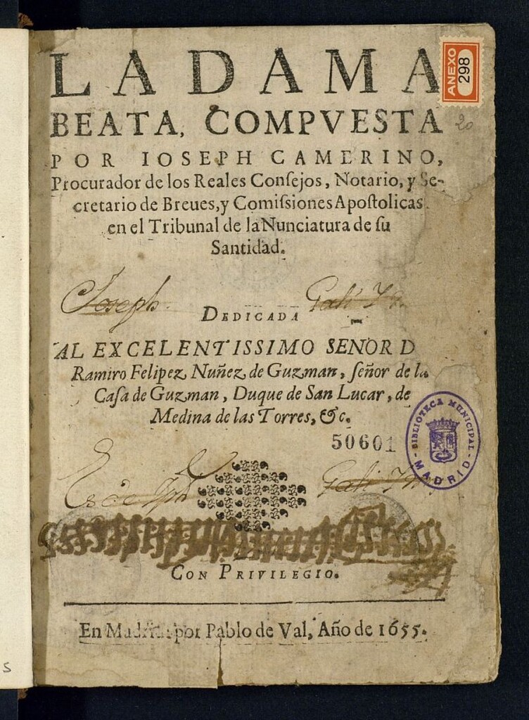 Miniatura de La dama beata