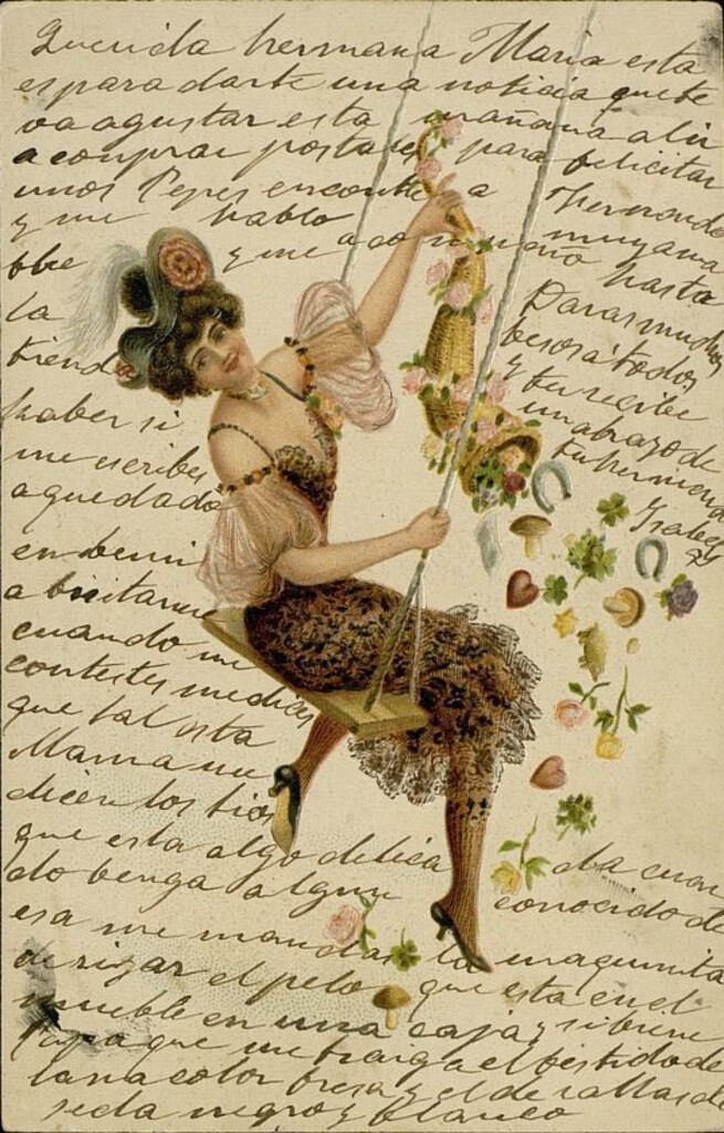 Miniatura de Mujer en un columpio
