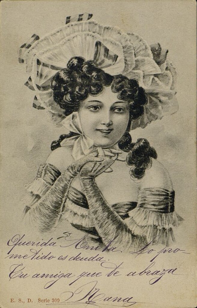 Miniatura de Mujer con sombrero